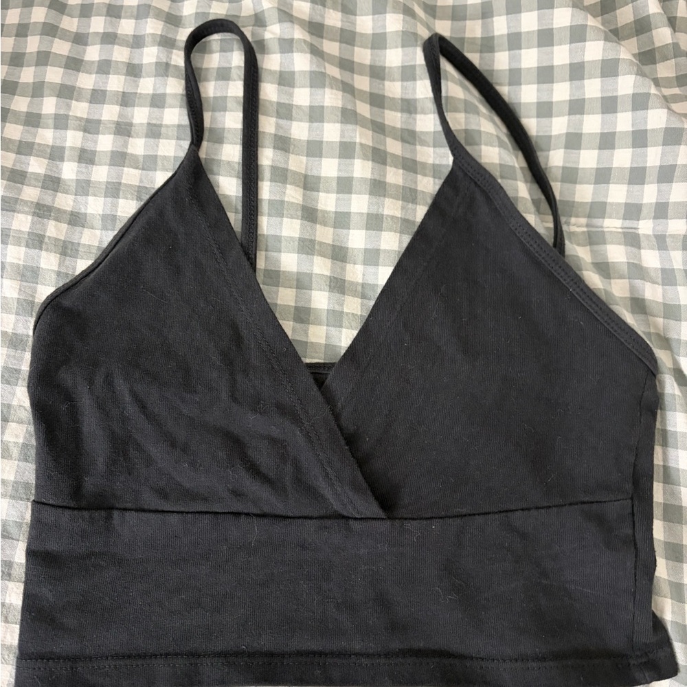John Galt Crossover Black Bralette